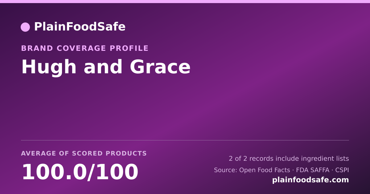 Share card for Hugh and Grace Food Safety Profile