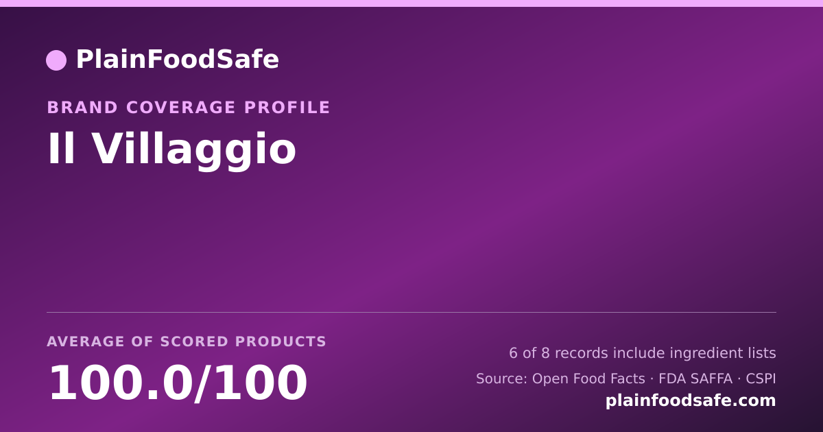 Share card for Il Villaggio Food Safety Profile
