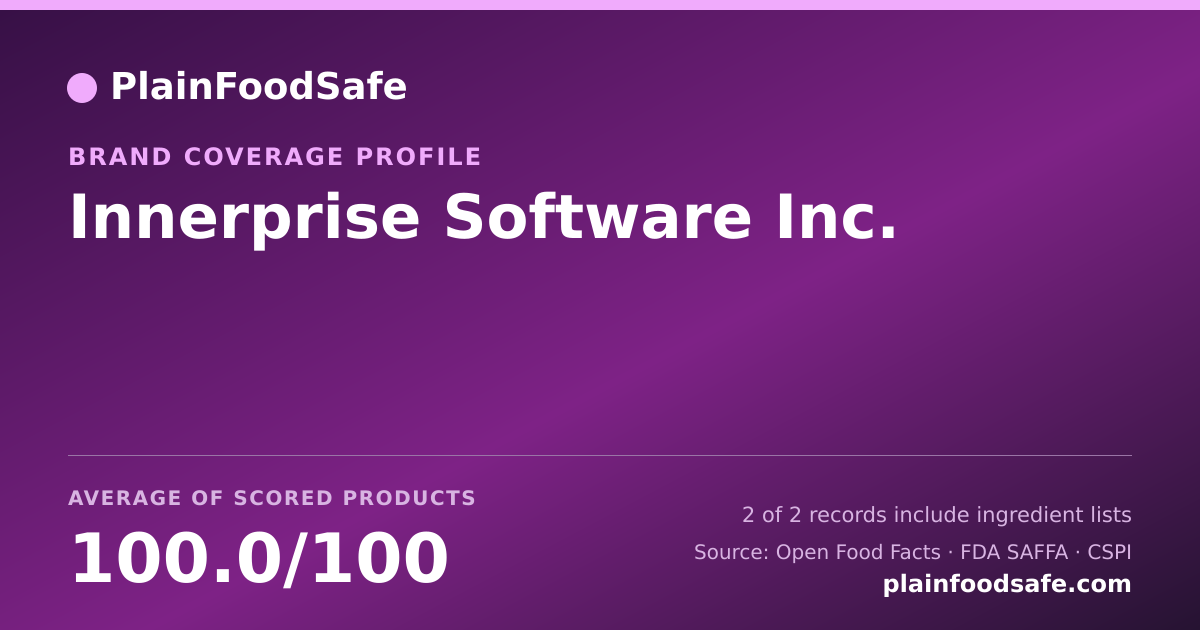 Share card for Innerprise Software  Inc. Food Safety Profile