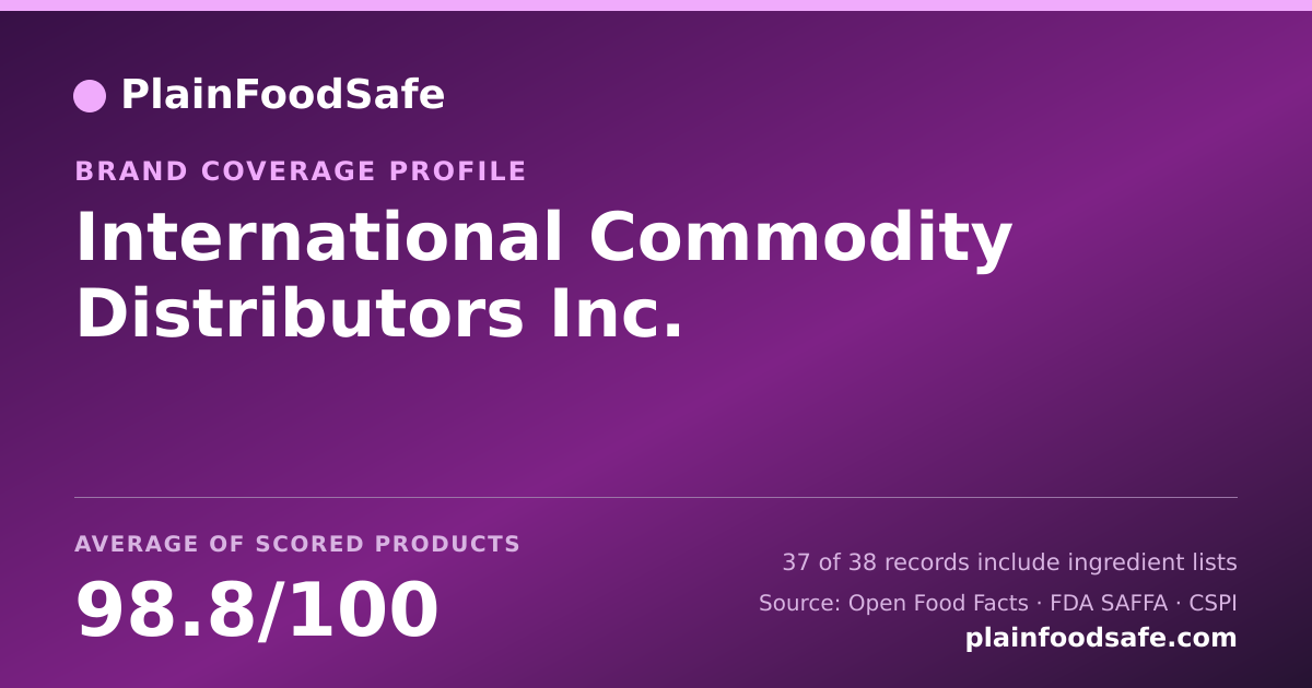 Share card for International Commodity Distributors  Inc. Food Safety Profile