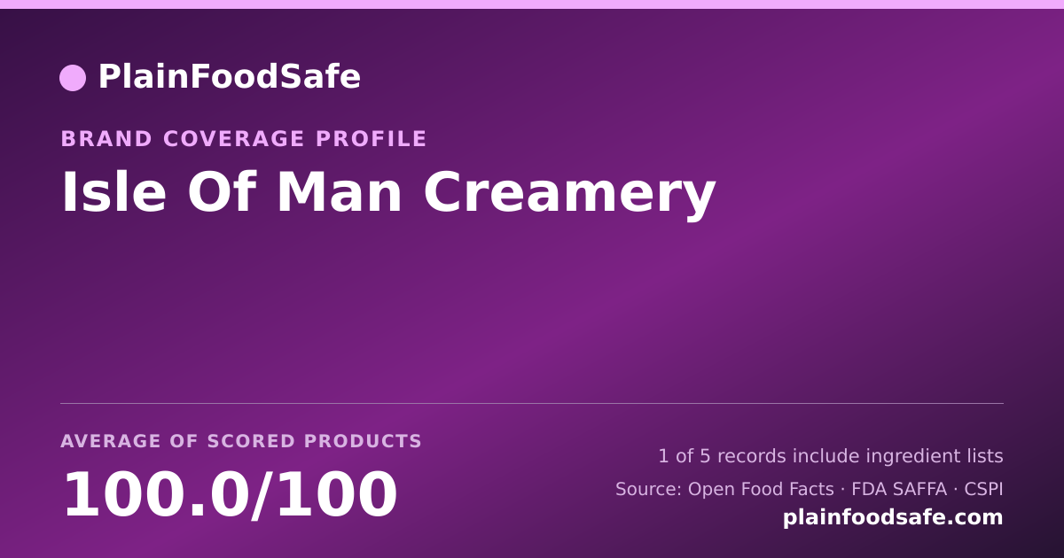Share card for Isle Of Man Creamery Food Safety Profile