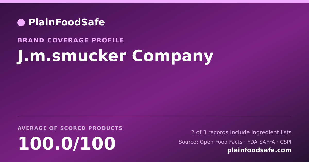 Share card for J.m.smucker Company Food Safety Profile