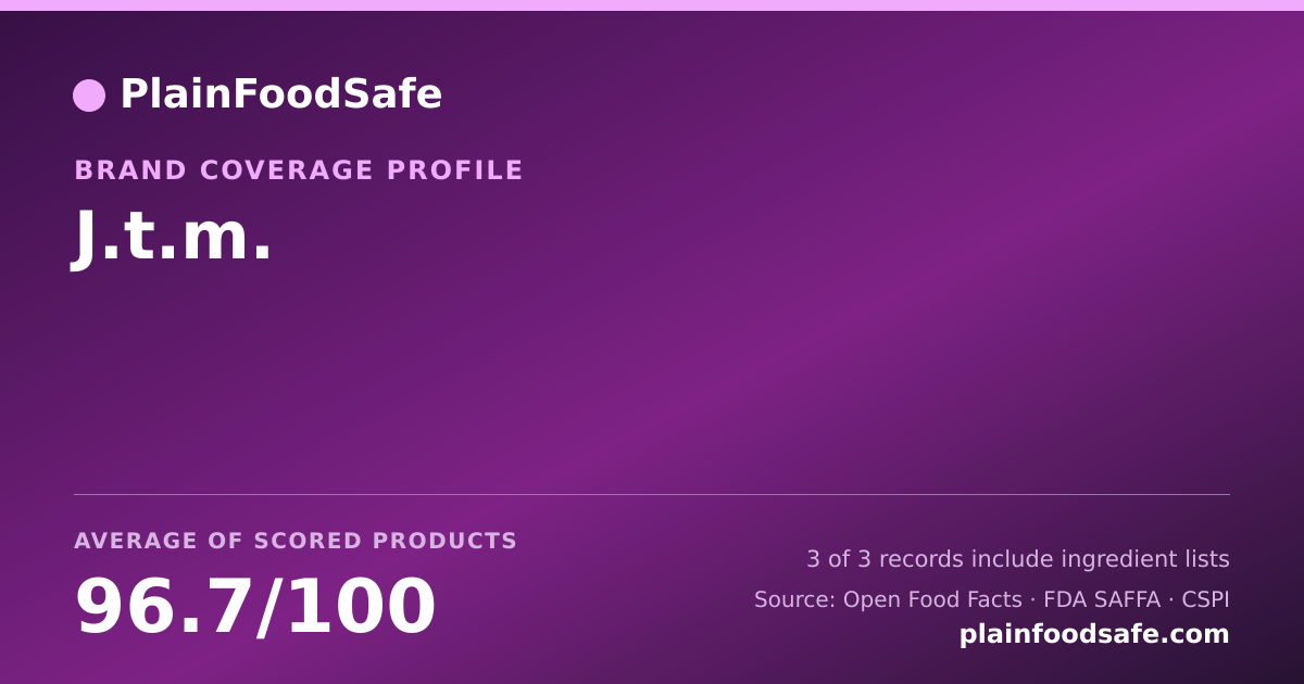 Share card for J.t.m. Food Safety Profile