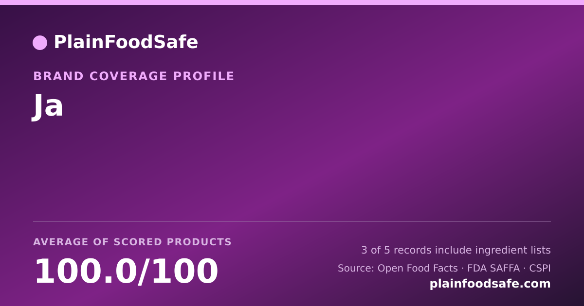 Share card for Ja Food Safety Profile