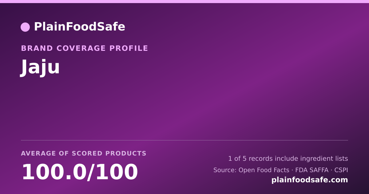 Share card for Jaju Food Safety Profile