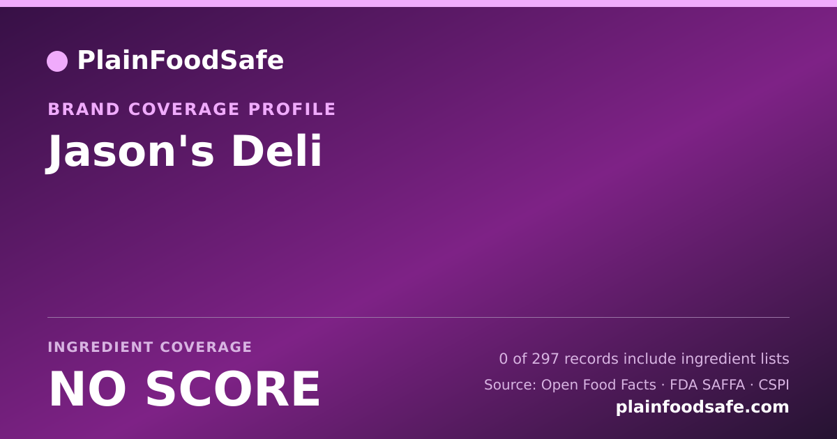 Share card for Jason's Deli Food Safety Profile