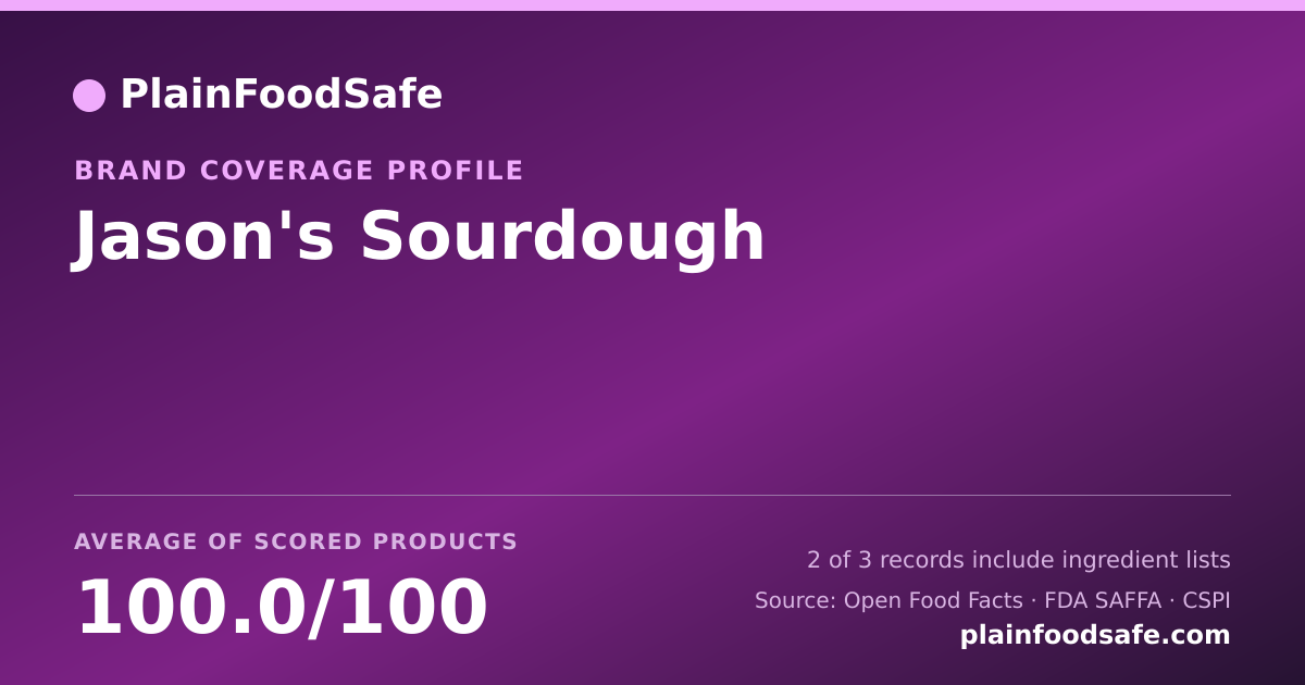 Share card for Jason's Sourdough Food Safety Profile