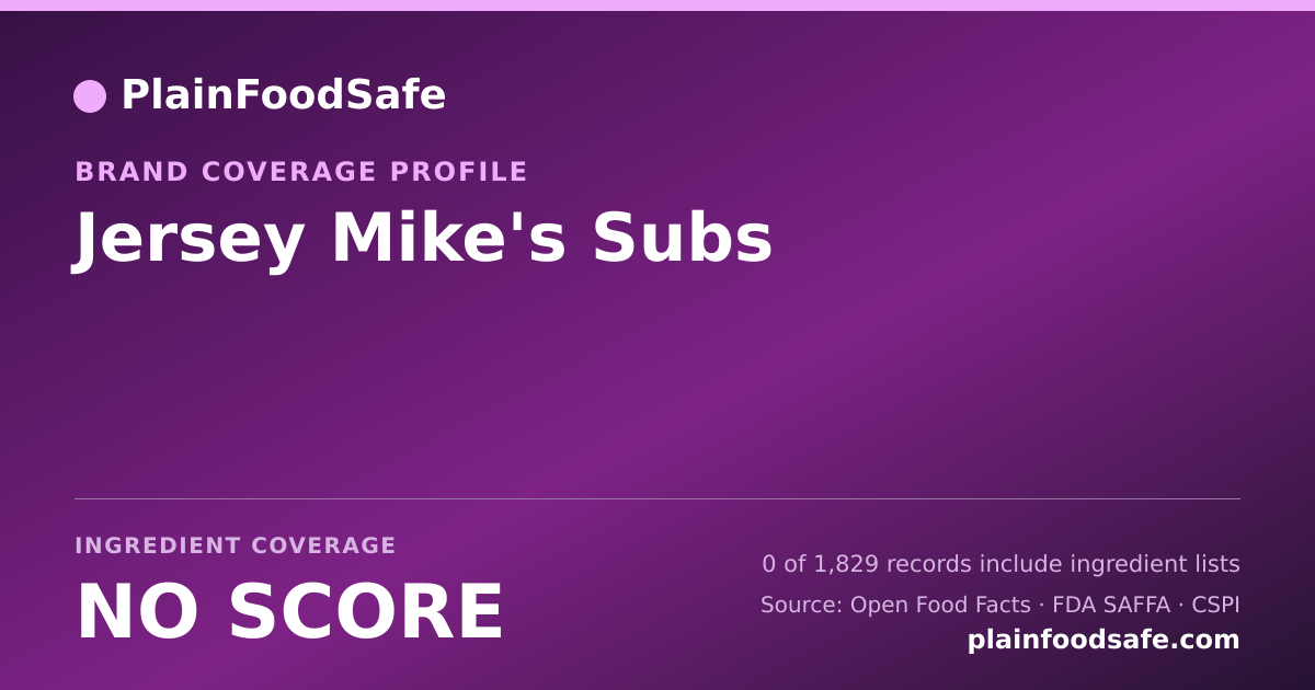 Share card for Jersey Mike's Subs Food Safety Profile