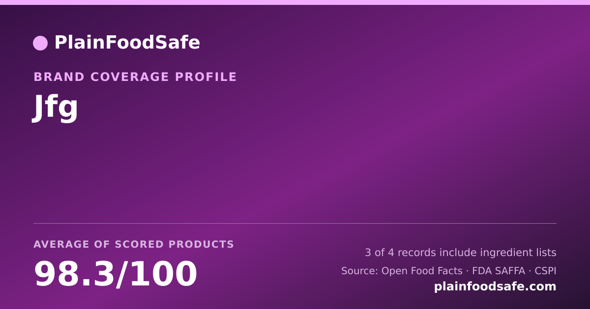 Share card for Jfg Food Safety Profile