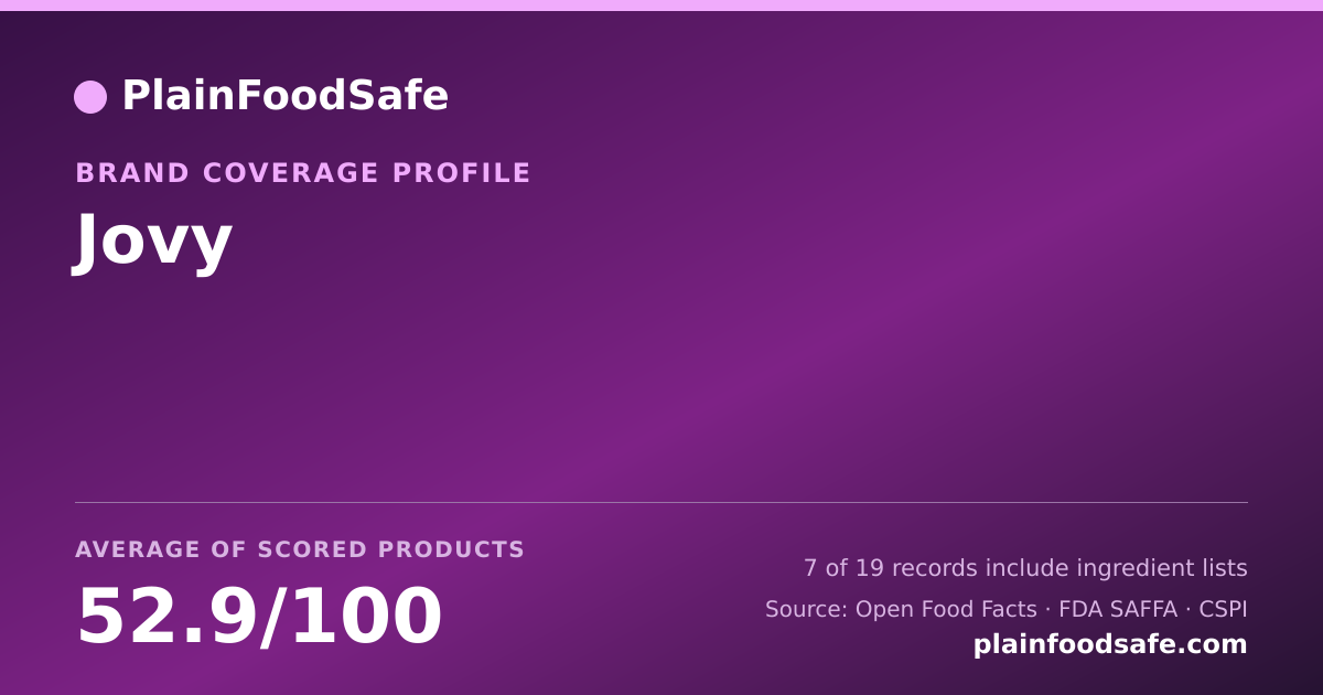 Share card for Jovy Food Safety Profile