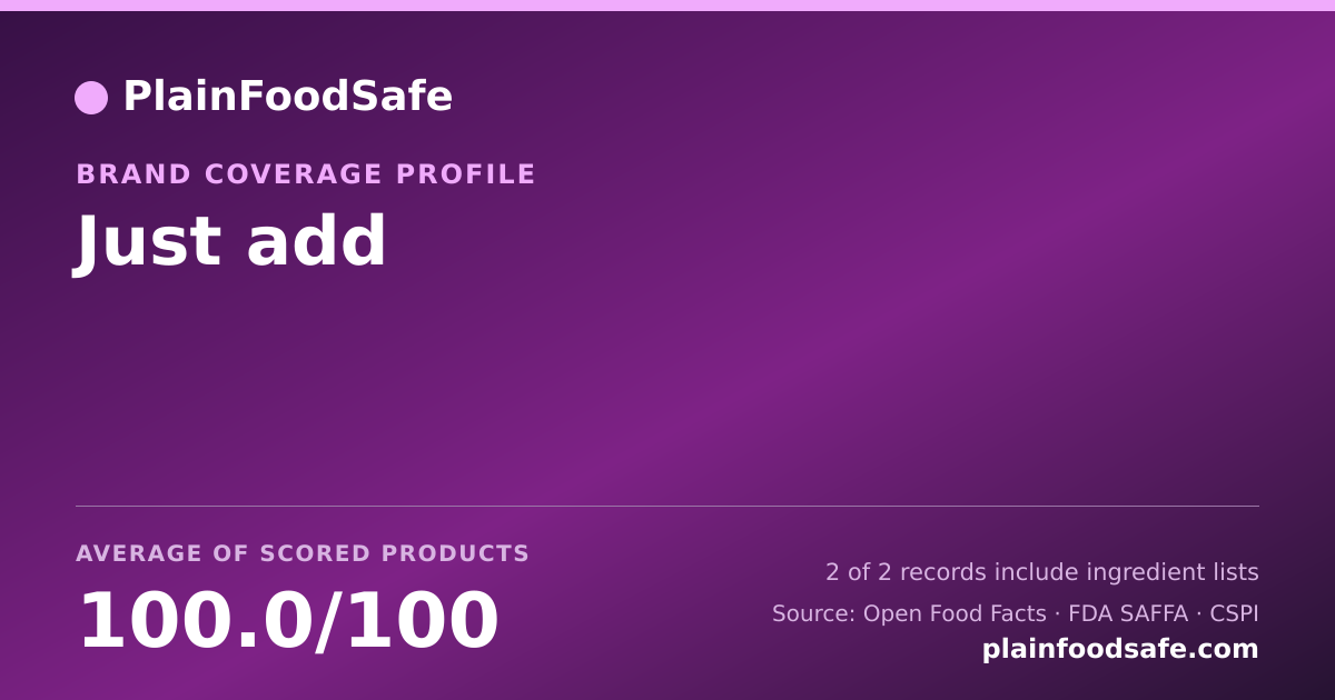 Share card for Just add Food Safety Profile