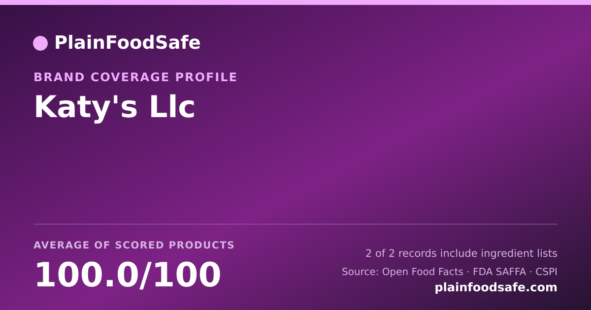 Share card for Katy's Llc Food Safety Profile