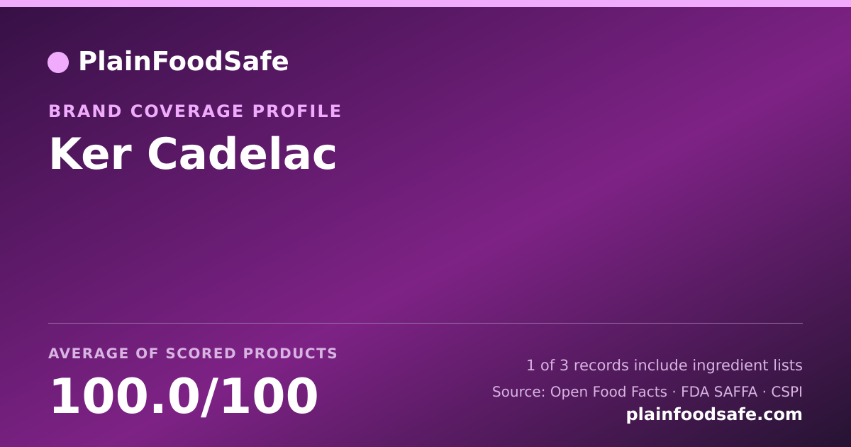 Share card for Ker Cadelac Food Safety Profile