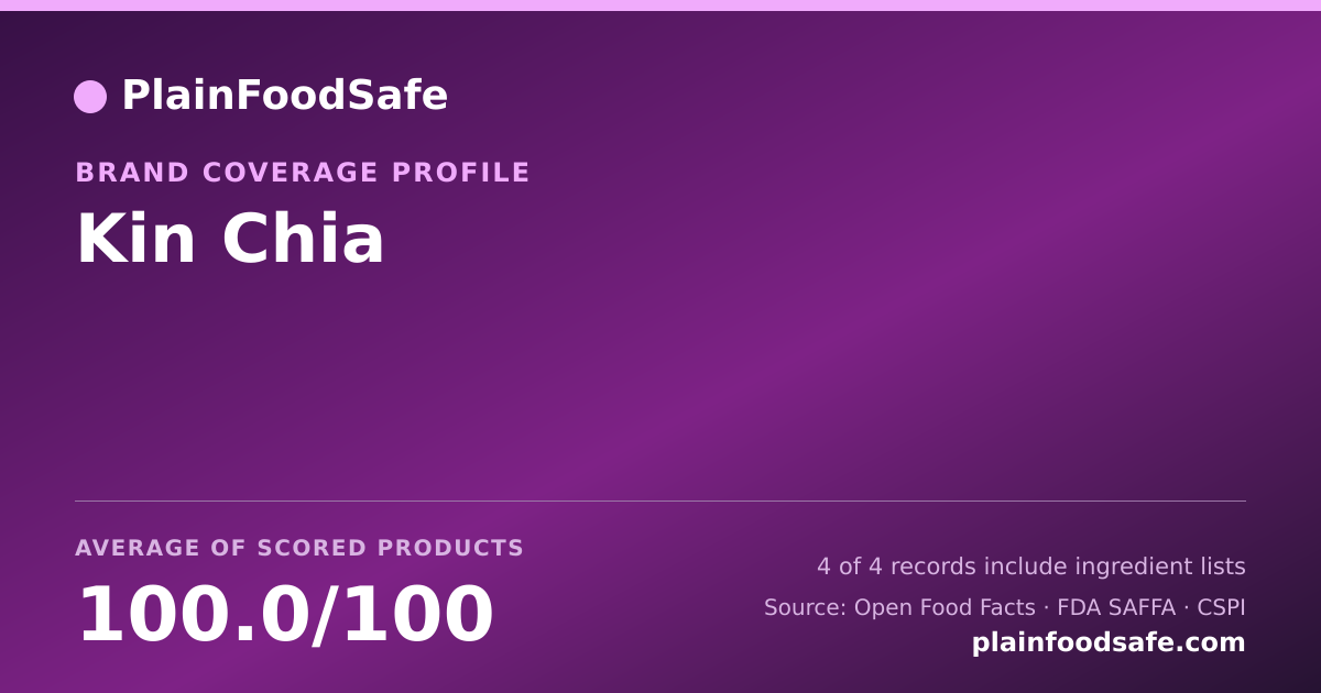 Share card for Kin Chia Food Safety Profile