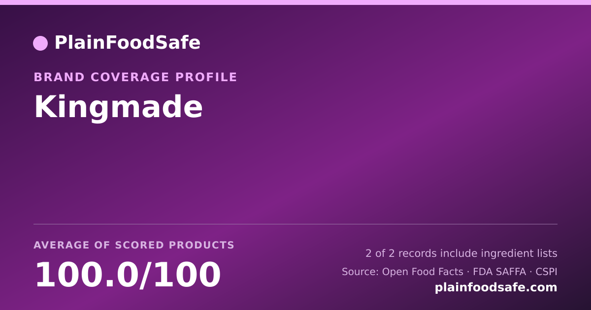Share card for Kingmade Food Safety Profile