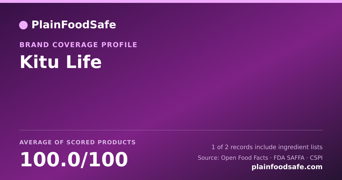 Share card for Kitu Life Food Safety Profile