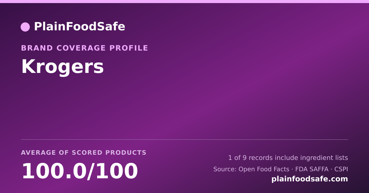 Share card for Krogers Food Safety Profile