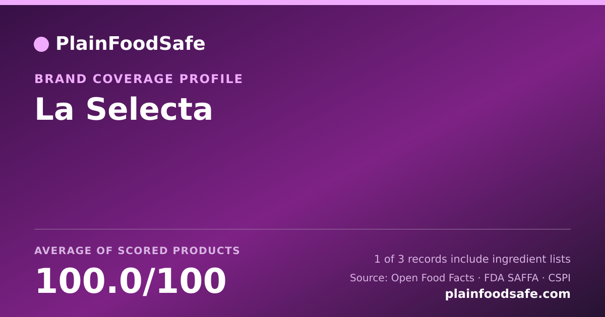 Share card for La Selecta Food Safety Profile