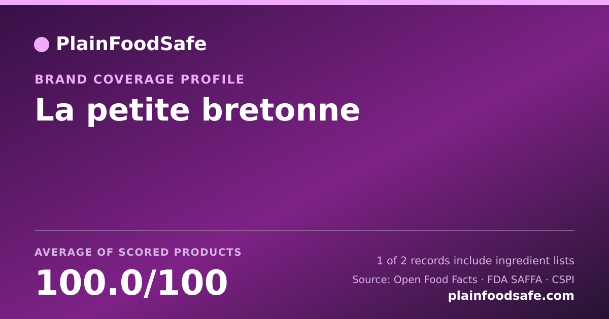Share card for La petite bretonne Food Safety Profile