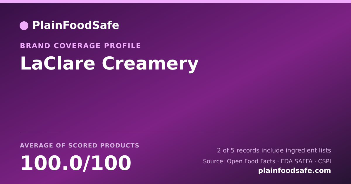 Share card for LaClare Creamery Food Safety Profile