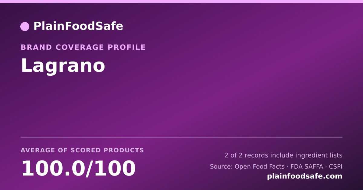 Share card for Lagrano Food Safety Profile