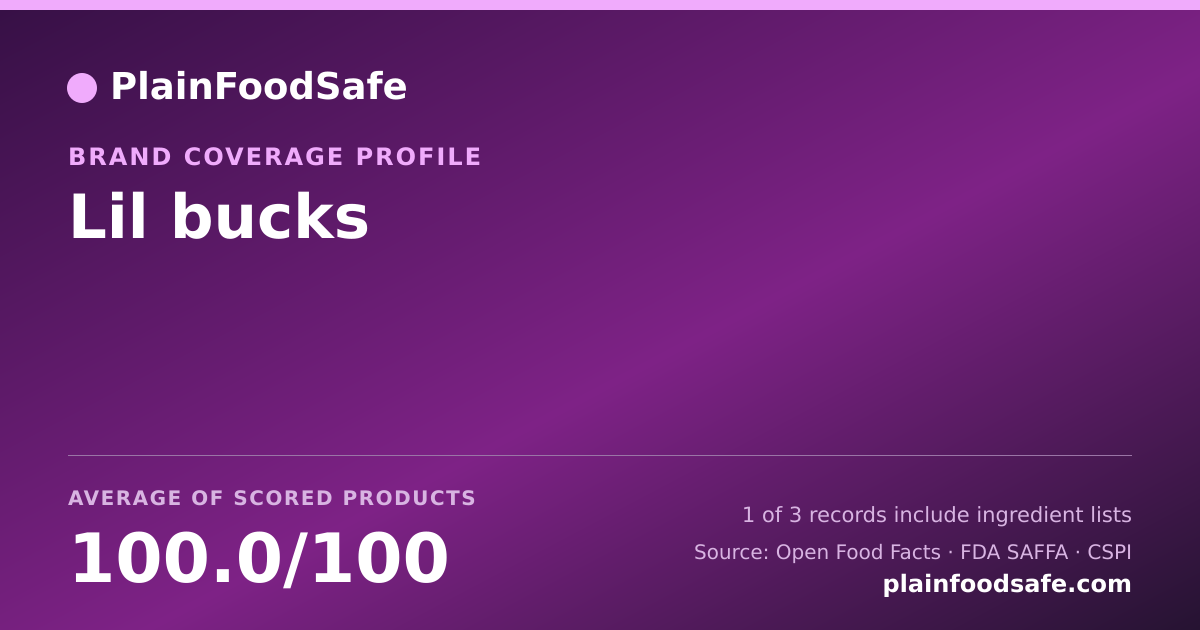Share card for Lil bucks Food Safety Profile