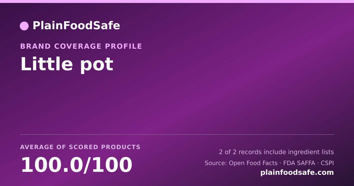 Share card for Little pot Food Safety Profile