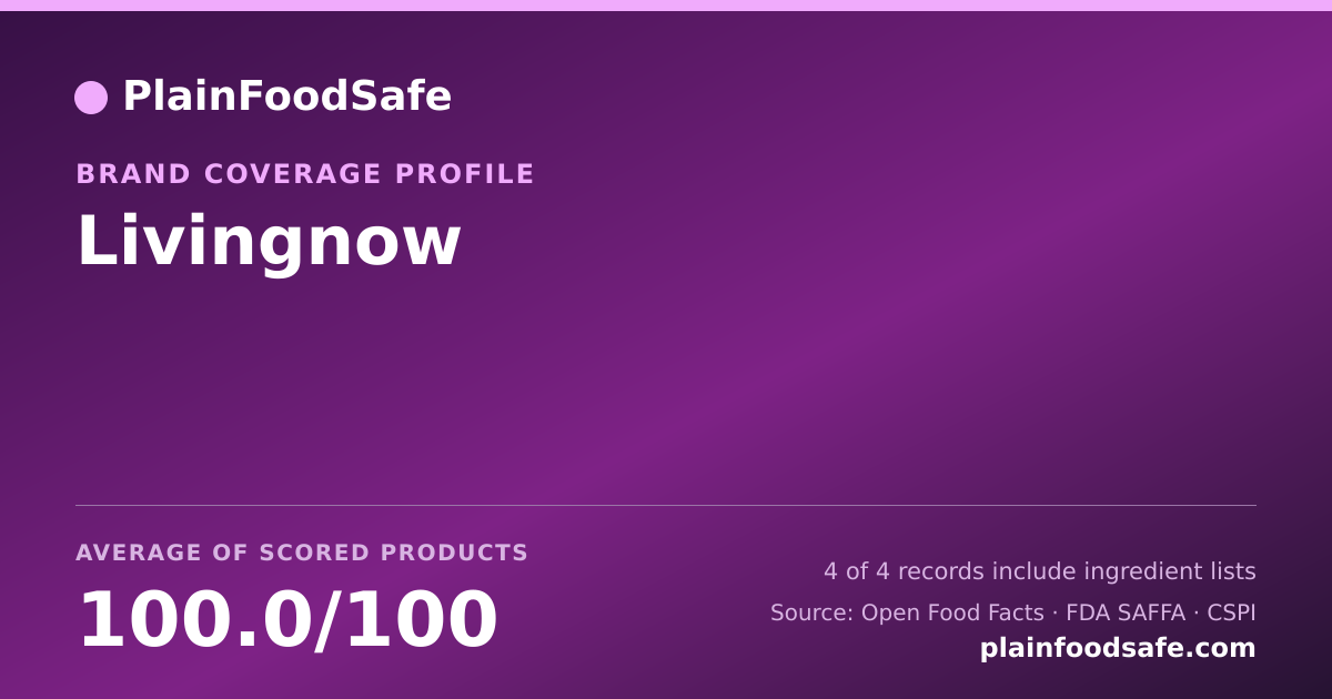 Share card for Livingnow Food Safety Profile