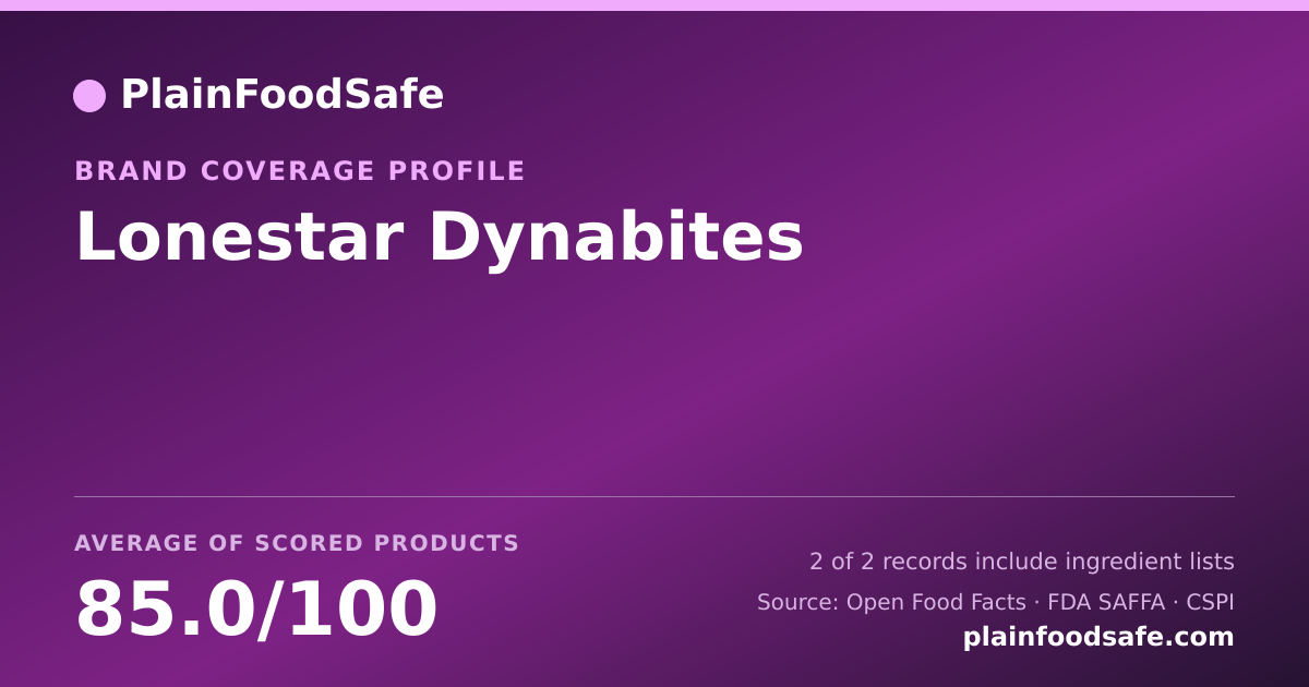 Share card for Lonestar Dynabites Food Safety Profile