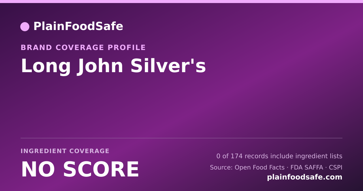 Share card for Long John Silver's Food Safety Profile