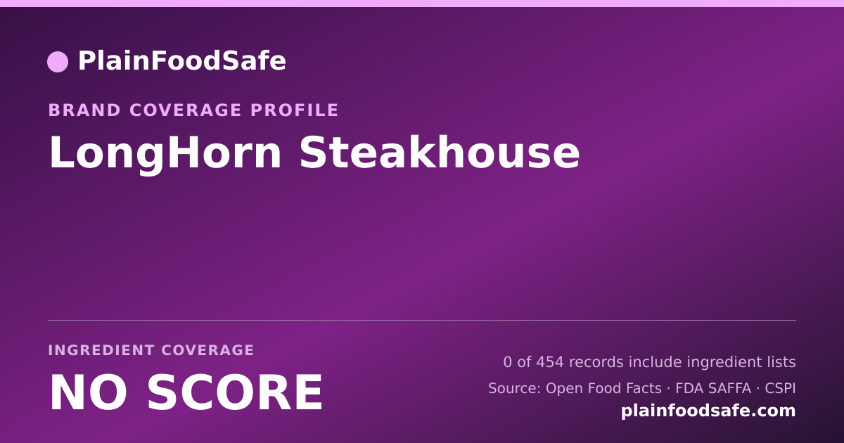 Share card for LongHorn Steakhouse Food Safety Profile