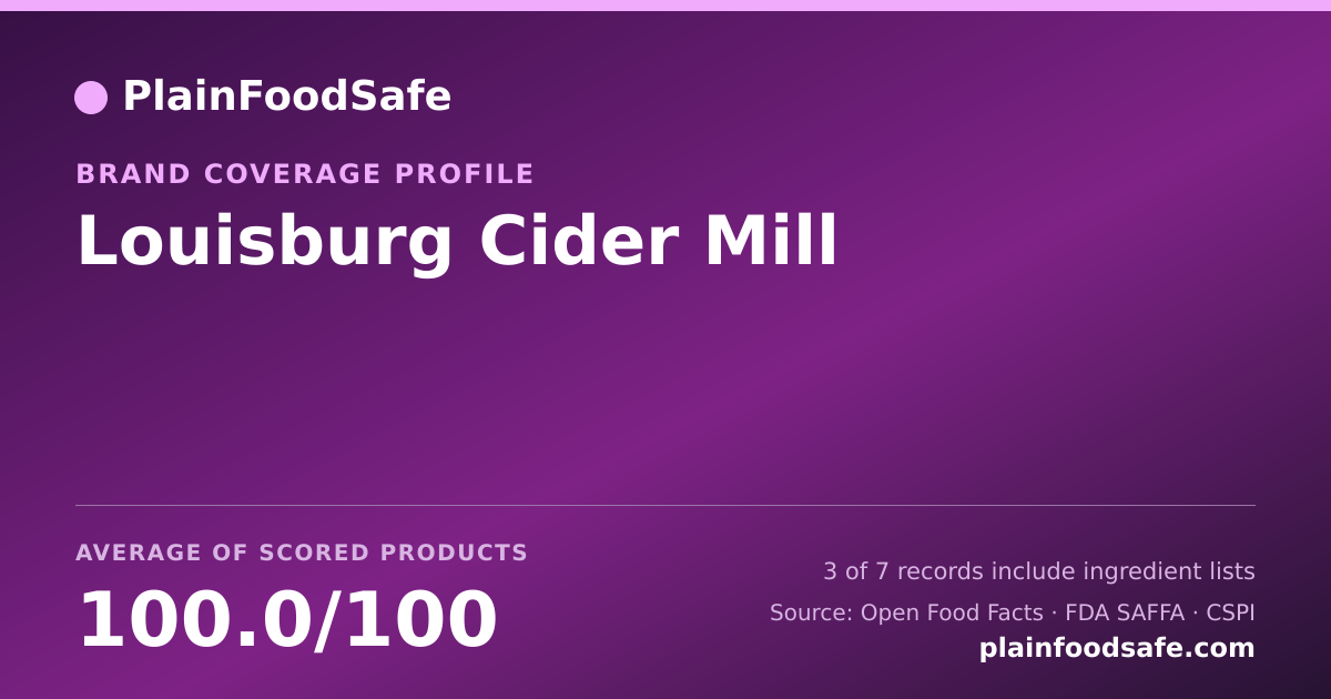 Share card for Louisburg Cider Mill Food Safety Profile