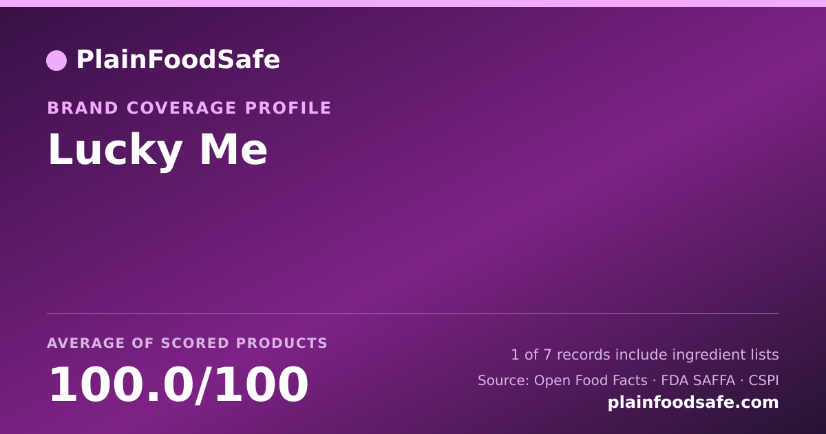 Share card for Lucky Me Food Safety Profile