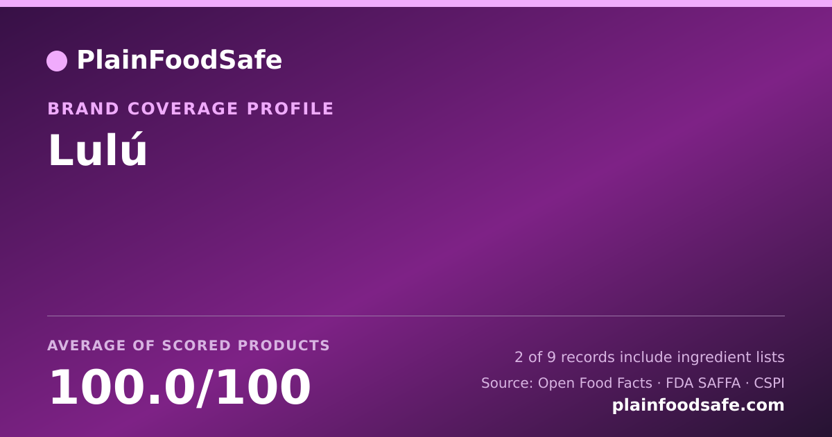 Share card for Lulú Food Safety Profile