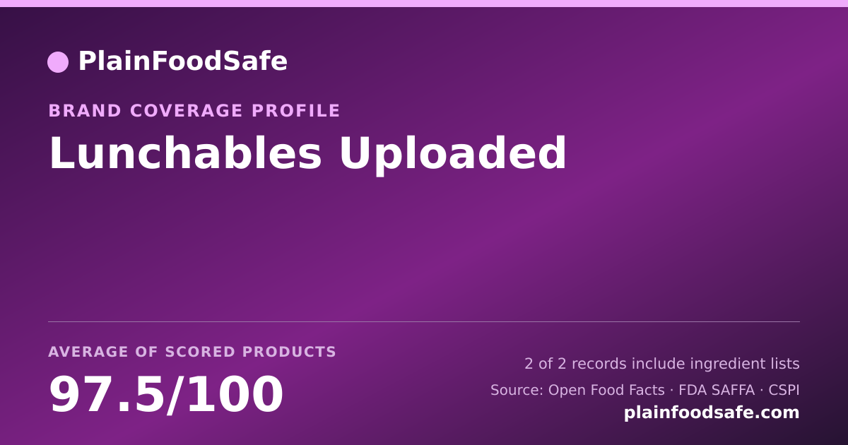 Share card for Lunchables Uploaded Food Safety Profile