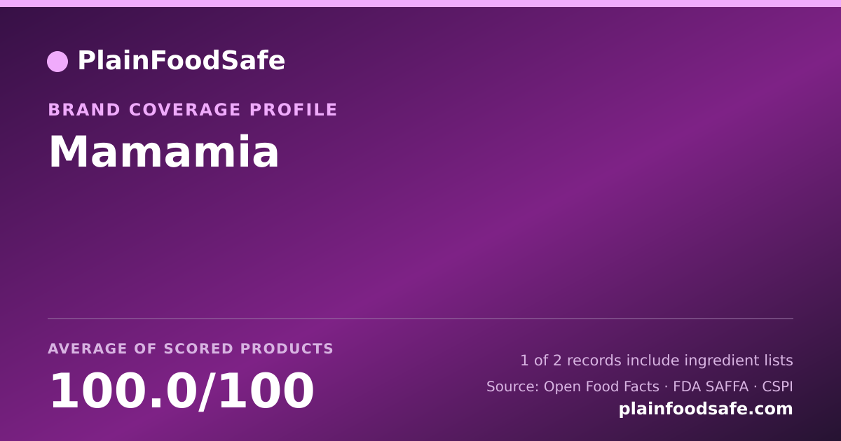 Share card for Mamamia Food Safety Profile