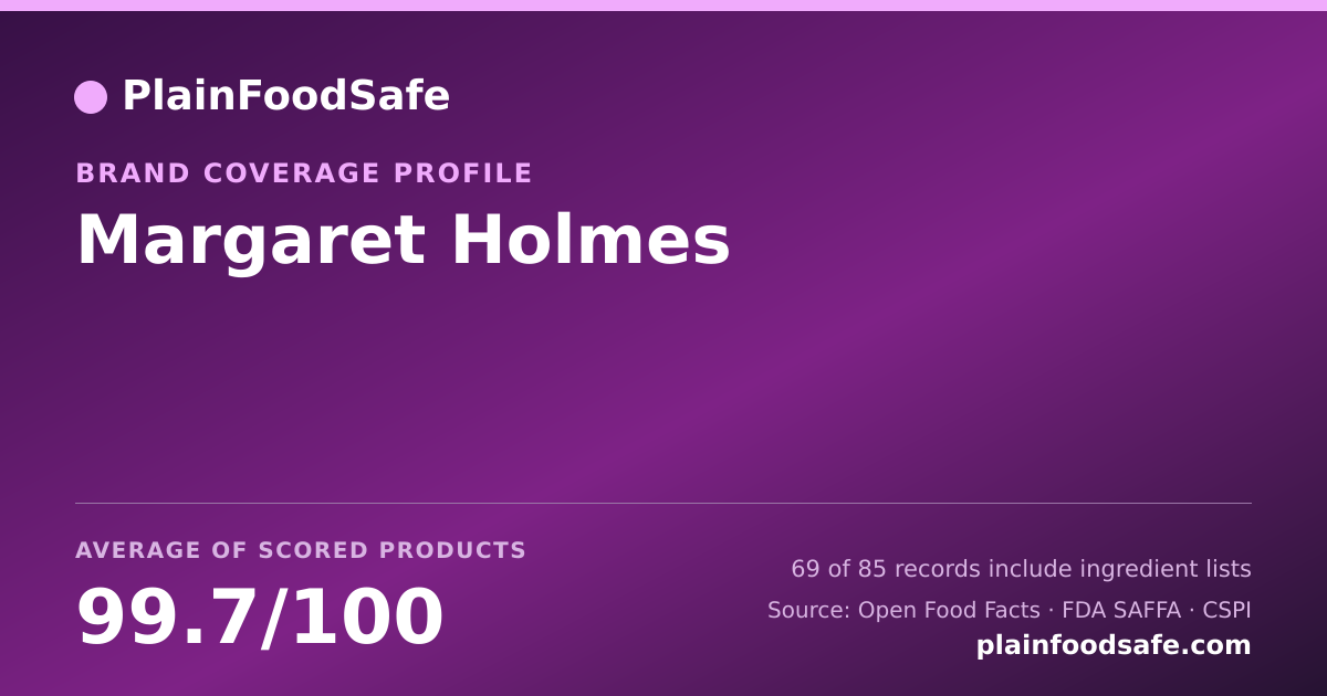 Share card for Margaret Holmes Food Safety Profile