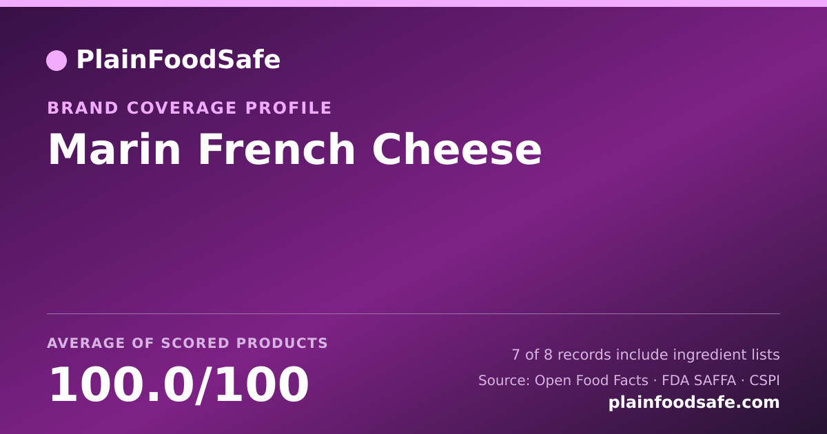Share card for Marin French Cheese Food Safety Profile
