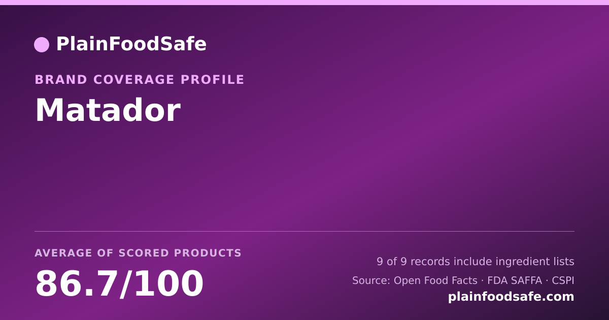 Share card for Matador Food Safety Profile