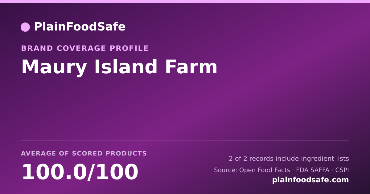 Share card for Maury Island Farm Food Safety Profile