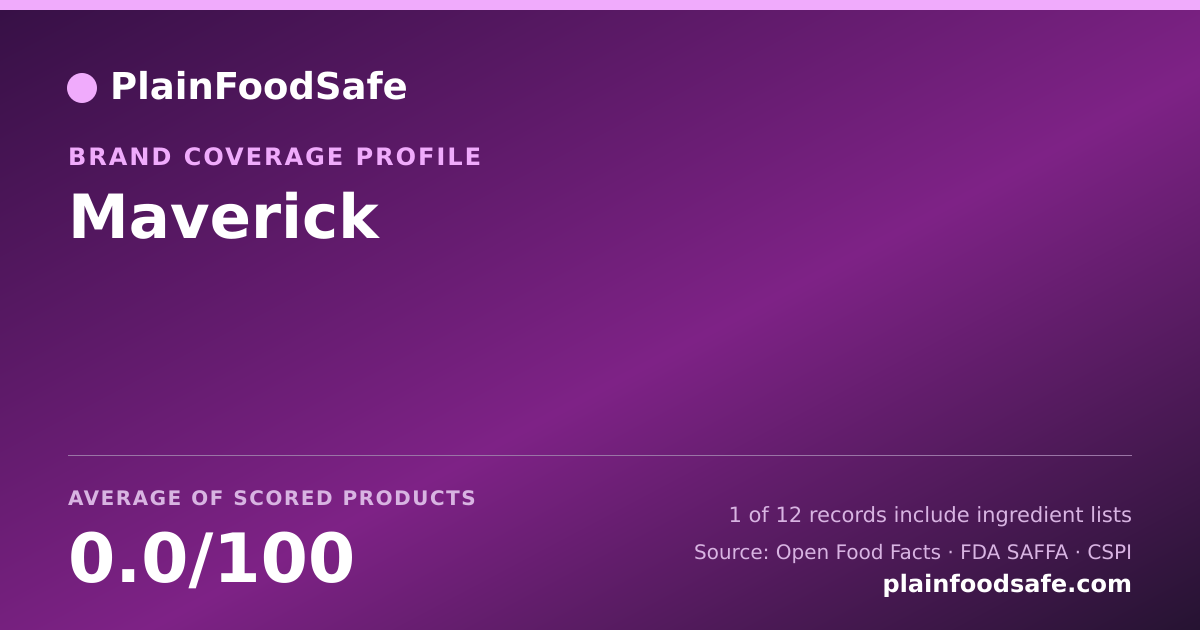 Share card for Maverick Food Safety Profile