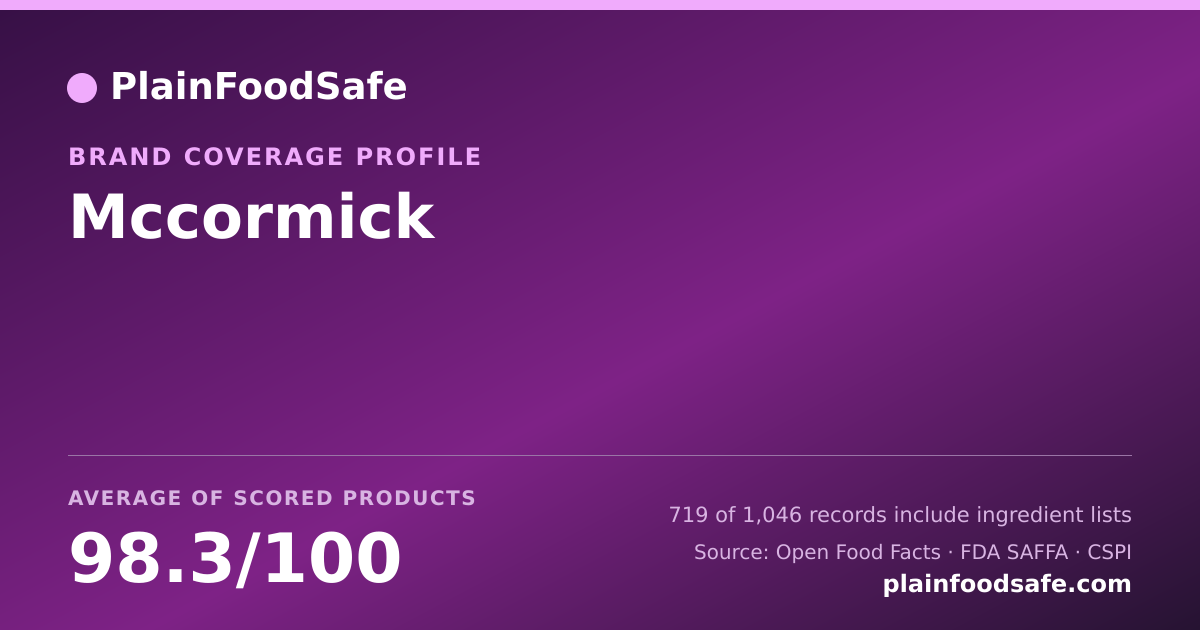 Share card for Mccormick Food Safety Profile