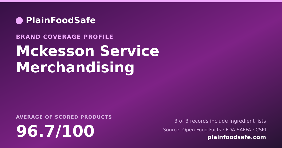 Share card for Mckesson Service Merchandising Food Safety Profile