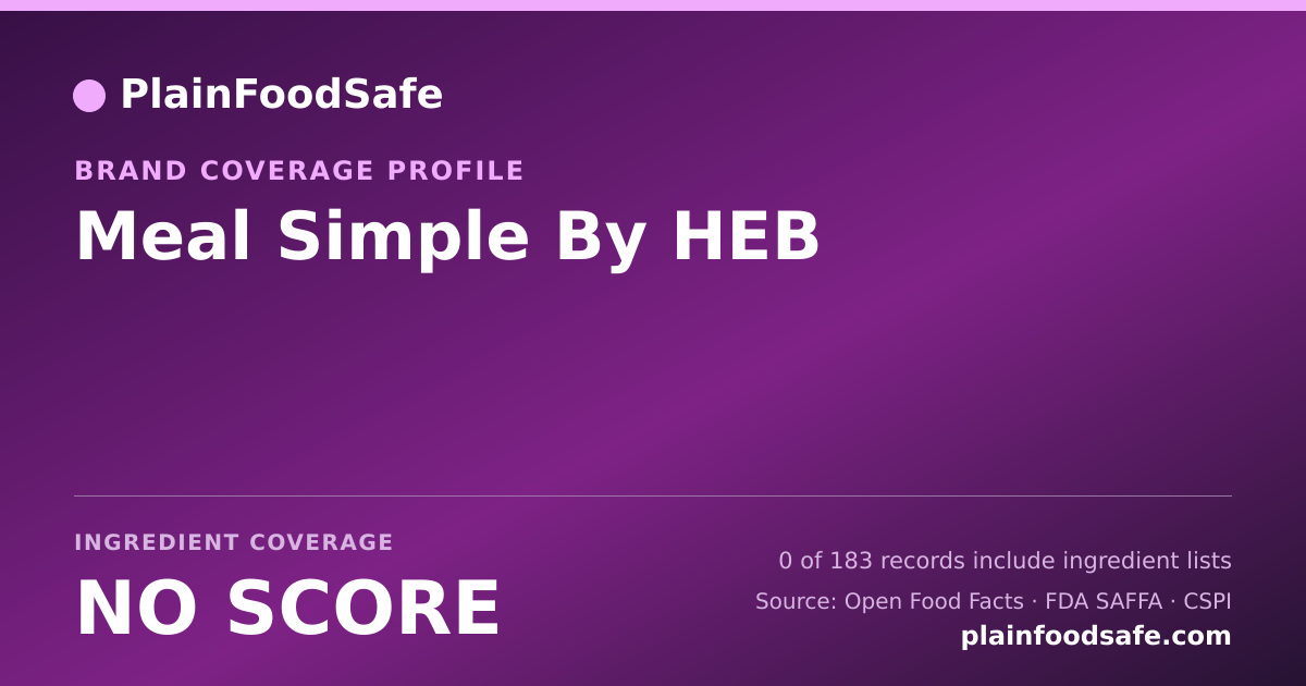 Share card for Meal Simple By HEB Food Safety Profile