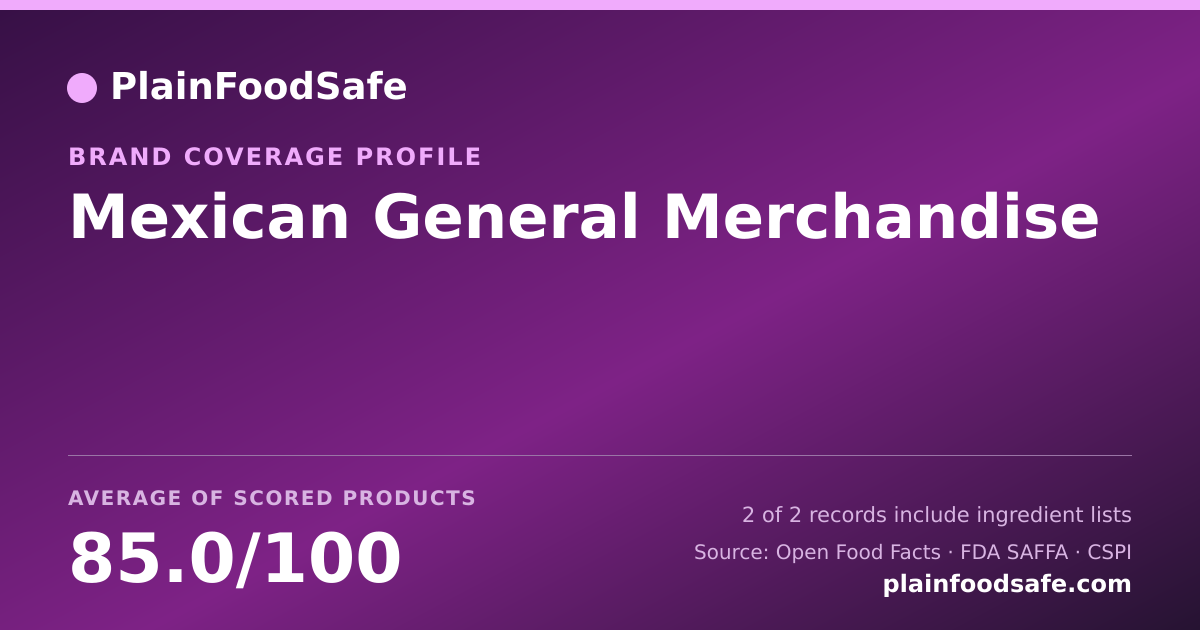 Share card for Mexican General Merchandise Food Safety Profile