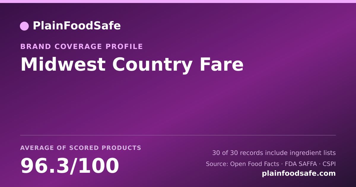 Share card for Midwest Country Fare Food Safety Profile