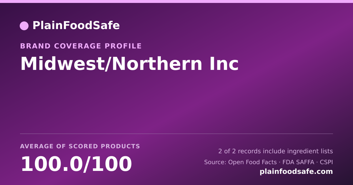 Share card for Midwest/Northern Inc Food Safety Profile