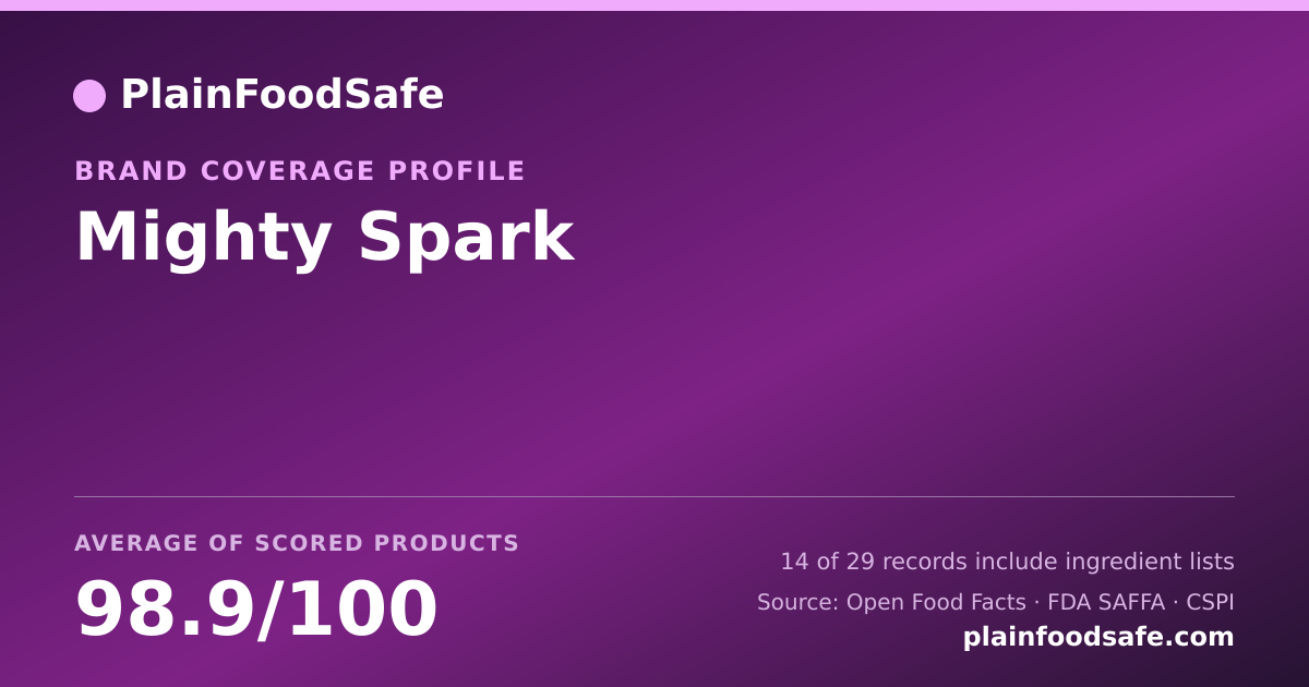 Share card for Mighty Spark Food Safety Profile