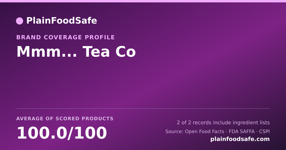 Share card for Mmm... Tea Co Food Safety Profile