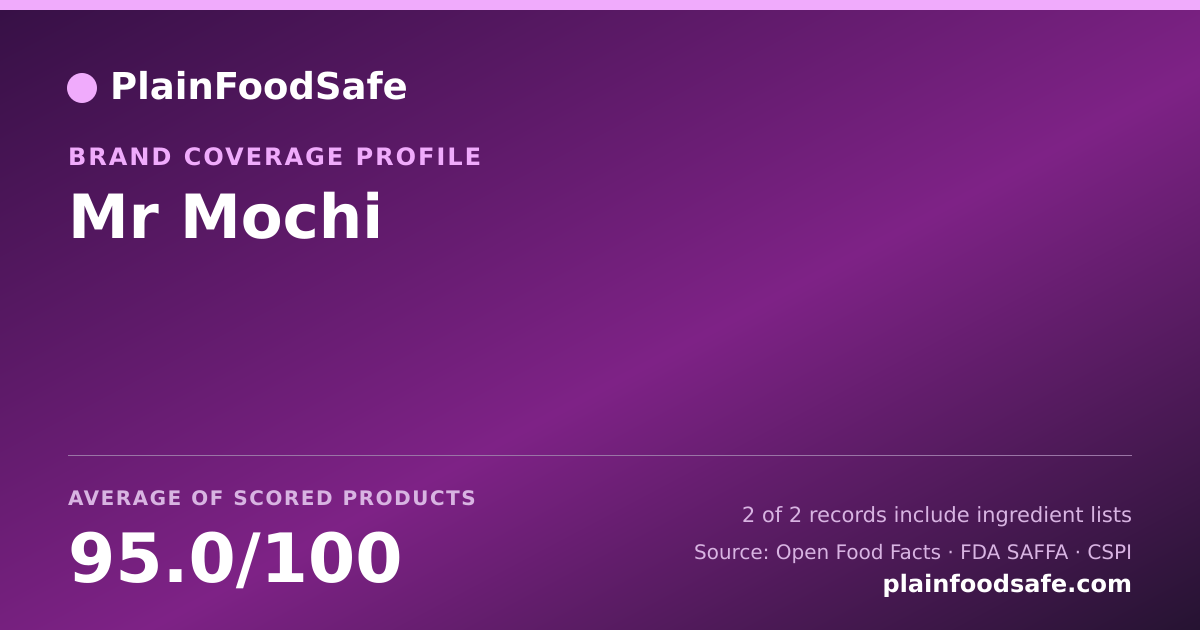 Share card for Mr Mochi Food Safety Profile